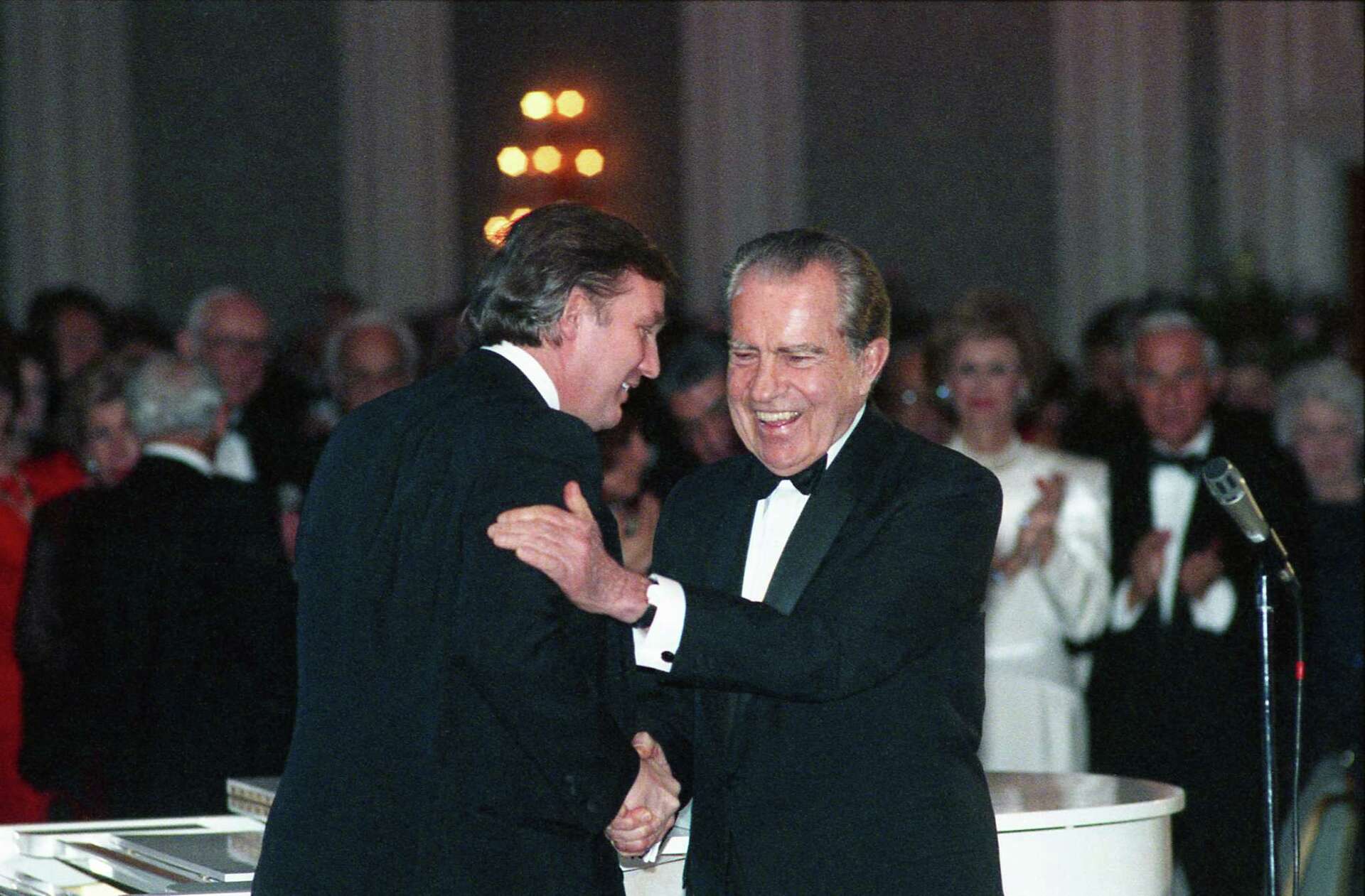 The night Trump shook hands with Nixon in Houston